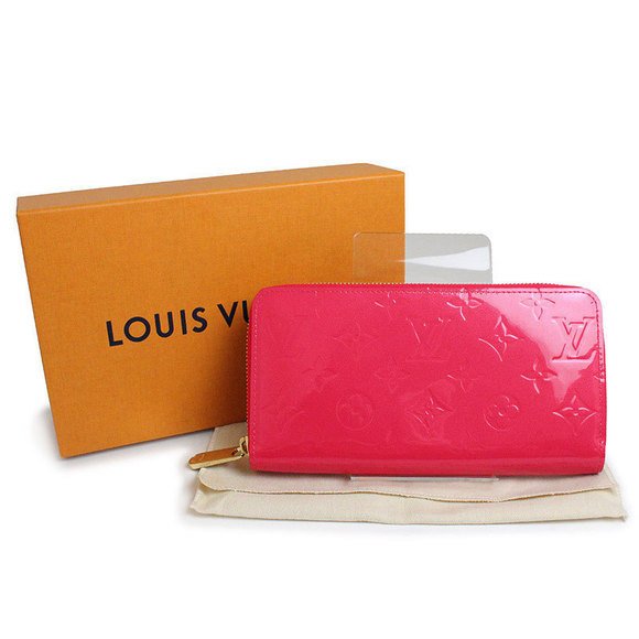 Louis Vuitton Zippy Wallet Long Patent Enamel Vernis Leather Hot Pink - Picture 2 of 7